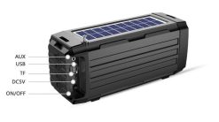 Shoulder Strap Solar Speakers With Torch 2