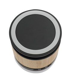 Wireless Charger Bamboo Speakers with Light 2
